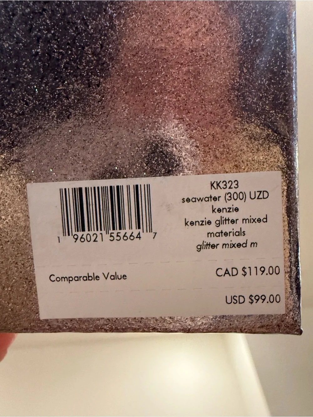 Kate Spade Glitter Card Holder NWT Full Inclusion Seawater Ocean